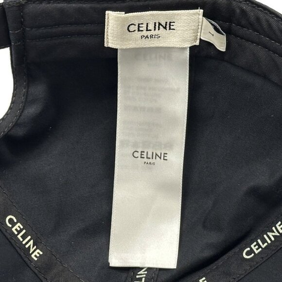 Celine Cap Women Men Brand Triomphe Canvas Black Simple Casual - Picture 6 of 13